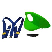 Adult Green Gaming Plumber Costume Accessory Kit