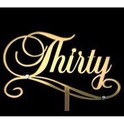 Gold Thirty 30th Birthday Acrylic Cake Topper Pk 1