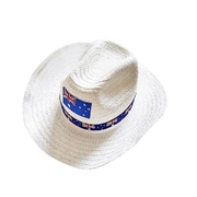Adult White Cowboy Cowgirl Australia Day Hat