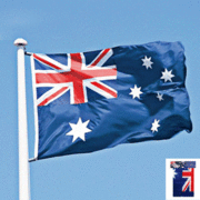 Australian Aussie Flag with Eyelets (45cm x 90cm)