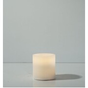 Real Wax Flameless LED Candle Warm White 7.5 x 7.5cm | Battery Operated