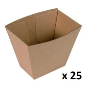 Beta Board Kraft Hot Chip Box 45x70x90mm (Pk 25)