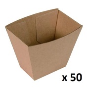 Beta Board Kraft Hot Chip Box 45x70x90mm (Pk 50)