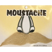 Fake Blonde Short Handlebar Moustache