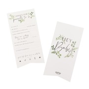 Baby Shower Game Botanical Parent Advice Cards Pk 10