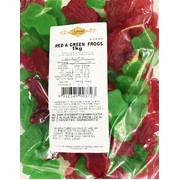 Red & Green Fruity Frogs Jelly Lollies 1kg