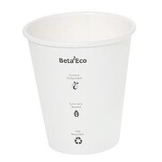 Compostable White Single Wall 90mm Coffee Cup 12oz 354ml Pk 1000