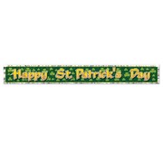 Happy St Patrick's Day Metallic Fringe Banner 1.52m