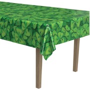Shamrock Plastic Table Cover St Patricks Day