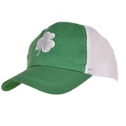 St Patrick's Day Green & White Cap with Shamrock