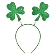 St Patrick's Day Sequined Shamrock Bopper Headband