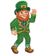 St Patricks Day Jointed Leprechaun Irish Decoration 82cm 