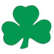 St Patricks Day Green Shamrock Cutout Decoration 25cm