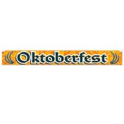 Oktoberfest Metallic Fringe Banner Gold Blue White 152cm