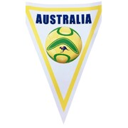 Australia Soccer Pennant Banner 2m – Aussie Football Bunting Yellow Ball Kangaroo Design 11 Flags