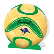 Aussie Soccer 3D Table Centrepiece – 23cm Australia Themed Double Sided Cardboard Decoration (No Assembly Required)