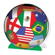 International Soccer 3D Table Centrepiece – 23cm Double Sided Cardboard Decoration (No Assembly Required)