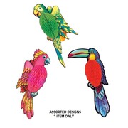 Exotic Bird Assorted Hanging Honeycomb Decoration Pk 1