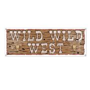 Western Wild Wild West Party Banner 53cm x 152cm