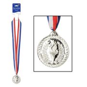 Silver 2nd Place Medal on Ribbon Necklace 
