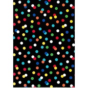 Bright Confetti Spots Gift Wrap 700mm x 495mm (Pk 1)