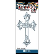 Black Biker Cross Temporary Tattoo (Pk 1)