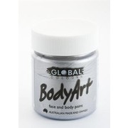 Metallic Silver Face and Body Paint Jar (45ml) Pk 1