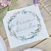 Ginger Ray Boho Floral Team Bride Lunch Napkins (Pk 16)