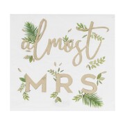 Ginger Ray Botanical Hens Almost Mrs Lunch Napkins (Pk 16)