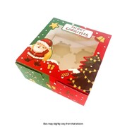 Christmas Cupcake Box With Window 4 Hole Pk 1