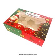 Christmas Cupcake Box With Window 6 Hole Pk 1