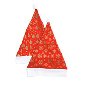 Assorted Design Glitter Felt Santa Hat (Pk 2)