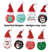 Christmas Badge Assorted Designs (Pk 4)