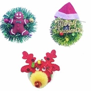 Christmas Assorted Designs LED Flashing Badge (Pk 1)