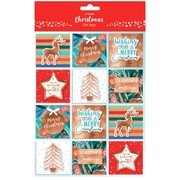 Assorted Contemporary Design Christmas Gift Tags (Pk 24)