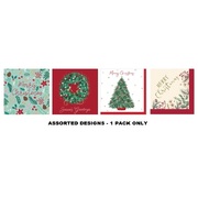 Assorted Christmas 2 Ply Lunch Napkins Traditional Mix Pk 20
