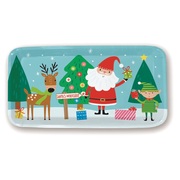 Christmas Kids Design Melamine Tray 30x16cm (Pk 1)