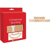 Merry Christmas Hessian Bunting Banner (Pk 1)