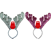 Assorted Christmas Glitter Antlers (Pk 2)