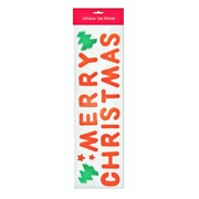 Merry Christmas Window Gel Cling Decoration (Pk 1)