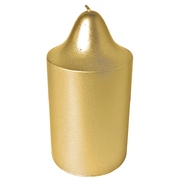 Metallic Gold Pillar Candle 7x13cm (Pk 1)