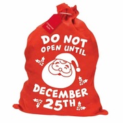 Christmas Large Red Do Not Open Until 25th Santa Sack