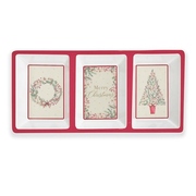 Christmas Traditional 3 Section Melamine Tray 33x16cm