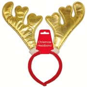 Metallic Gold Christmas Antlers Headband