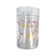 Christmas Print Plastic Glitter Tumbler Cup