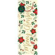 Christmas Poinsettia Wine Gift Bottle Bag