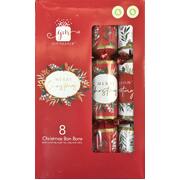 Red & White Contemporary Christmas Bon Bons 12in Pk 8