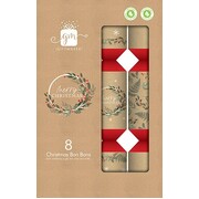 Kraft Holly Foliage Christmas Bon Bons 12in Pk 8