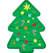 Christmas Tree Melamine Serving Tray 23x32cm