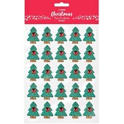 Christmas Tree with Gem 3D Stickers Pk 25